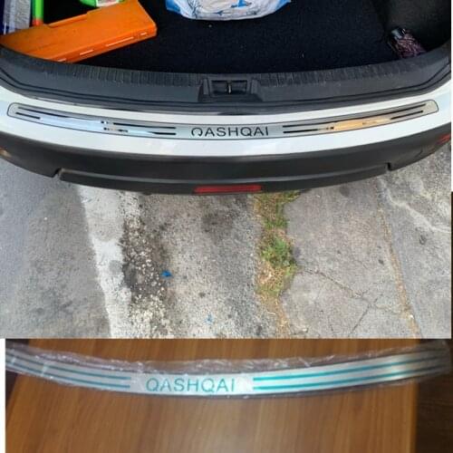 Stainless Steel External Ultra-thin Rear Bumper Protector Sill Trunk Guard Cover Trim For Nissan Qashqai J10 2007 - 2012 2013