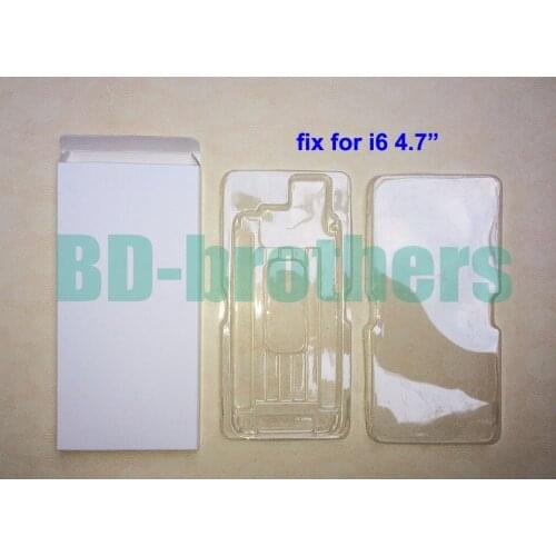 Wihte Paper Box with Inside Plastic for iPhone 6 4.7" LCD Screen Digitizer Protective Packing Package Wrapping 1000sets/lot