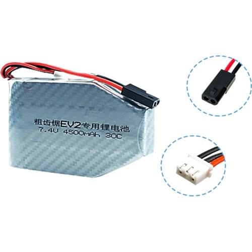 1Pcs High Capacity 7.4V 4500mAh 30C li-po battery 5500 plug for EV2 Tank RC Quadcopter Rc Drones Car Boat Airplane