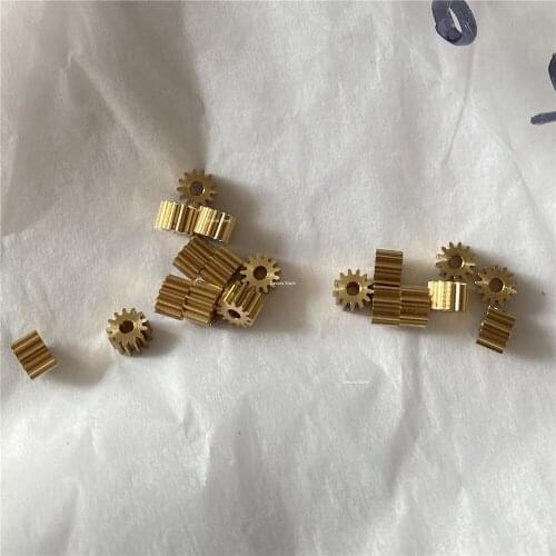 10X 0.4M 13T small copper gear 1.98mm 2mm For Toys car RC aircraft GEAR