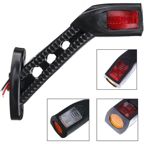 2xLED Side Outline Stalk Marker Lights Lamp For Trailer Truck Carvan Lamp 12-24V