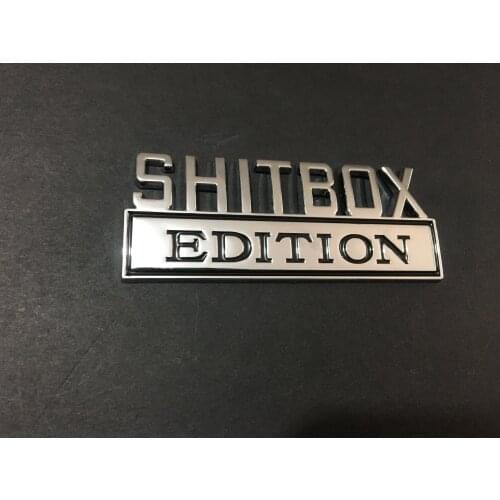 50PCS SHITBOX EDITION Emblem Chrome Badges Fits Car Truck