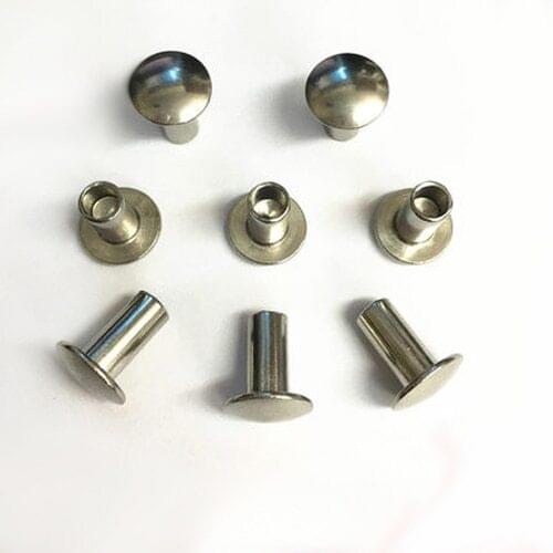 50Pcs M2 M2.5 Half Hollow Rivets Flat Round/Truss/Mushroom Head Rivet 304 Stainless Steel 3-16mm Length