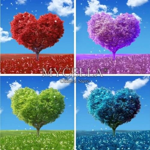 5D Diy Diamond Painting Love tree Full Round Rhinestone Mosaic Cross Stitch Diamond Embroidery Crafts Needlework Home Decor