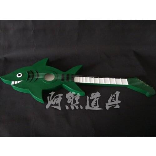 Anime ONE PIECE Burukku Shark Guitar King of Souls Cosplay Prop Cos Elements Prop Christmas Decorative Halloween Outfit props