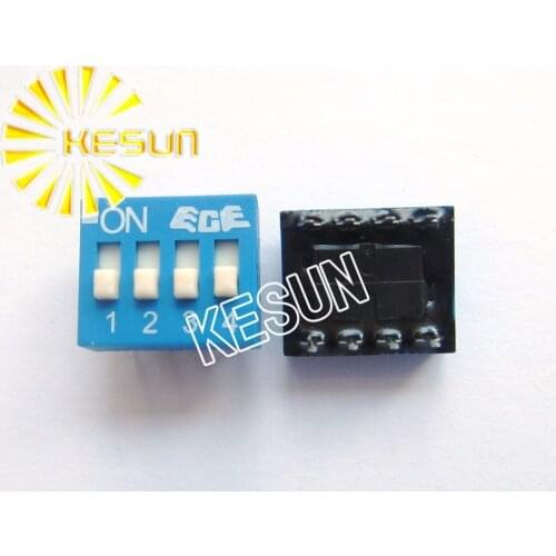 FREE SHIPPING 10PCSx 100% Original EDS104 EDS104S 4P 2.54mm Blue DIP Switch EDS104SZ
