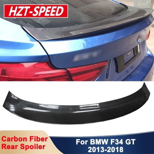 Big P-type Real Carbon Fiber & FRP Trunk Wing Tail Rear Spoiler For BMW 3 Series F34 GT Car Styling 2013-2020 Modification
