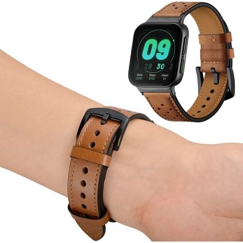 Businesss style Bracelet Strap for OPPO watch Real leather band wristband 41mm 46mm