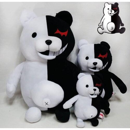 Fast Shipping Super Danganronpa Monokuma Black White Bear Plush Toy Stuffed Dangan Ronpa Animal Dolls Birthday Gift for Children