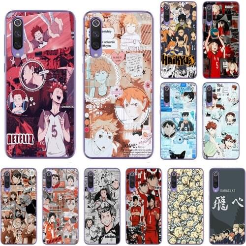 Anime Haikyuu Volleyball Phone Case for Xiaomi Mi 9 CC9E POCO X3 NFC F2 F1 M2 M3 X2 MAX3 A3 A2 A1 9T 5X 6X TPU Soft Back Cover