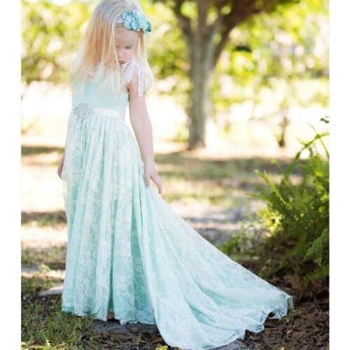 Flower Dress Kids First Communion Dresses For Weddings Prom Clothing Kids Children Baby Elegant Ball Gown Fluffy Costume