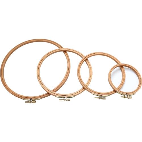 4-9 inch Wooden Bamboo Embroidery Frame Oval Embroidery Hoop Ring Cross Stitch Machine DIY Needlecraft Household Sewing Tool