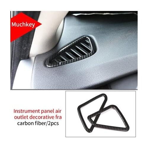 For BMW X5 F15 2014-2018 carbon fiber Instrument panel air outlet decorative frame 2pcs