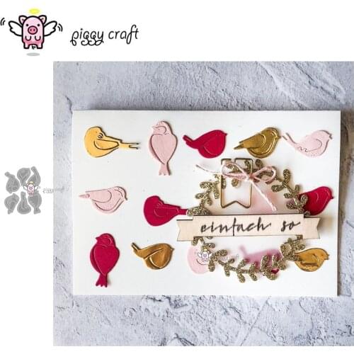 Piggy Craft metal cutting dies cut die mold 6Pcs Bird decoration Scrapbook paper craft knife mould blade punch stencils dies