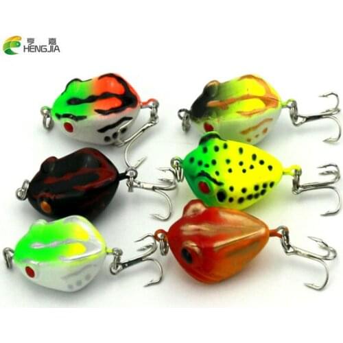 HENGJIA 120PCS Plastic Frog Hard Fishing Lures Bass CrankBait lure Tackle 4cm/6g