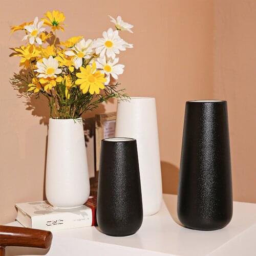 Ceramic Vases Black White Vase For Flowers Nordic Home Decoration Minimalist Flower Vase Modern jarrones