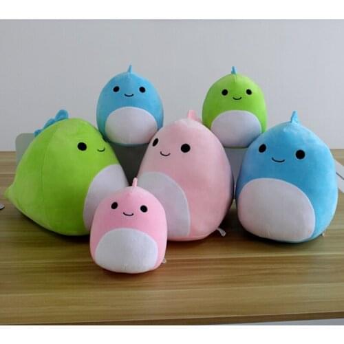 20 / 30cm Cute Fat Dinosaur Round Pillow Plush Stuffed Toy Home Sleep Plush Adult Childrens Birthday Gift