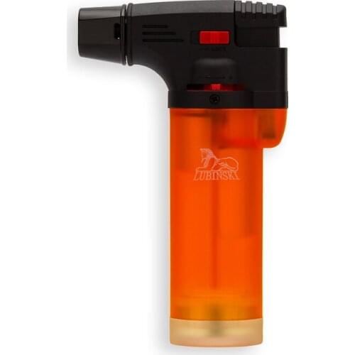 LUBINSKI High-end Single Torch Jet Flame Cigar Cigarette Tobacco Lighter Refillable Windproof For Cohiba Smoking Tool