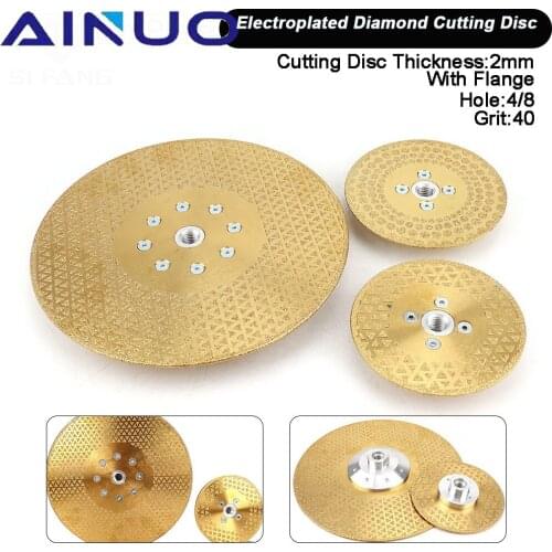 M14 Electroplated Diamond Saw Blade Cutting Grinding Disc Gold Flange Cutter for Granite Marble Ceramic 115/125/230mm