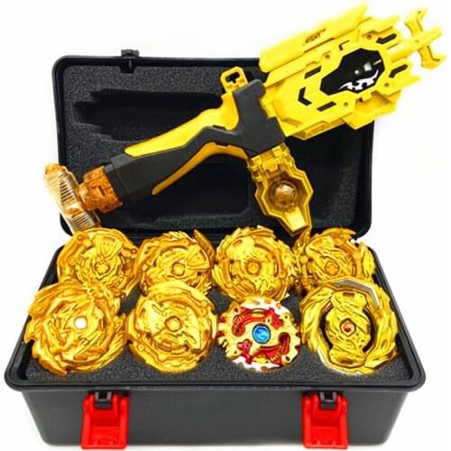 Beybleyd Burst Set Golden Metal Fusion GT Series Gyroscope with Handlebar in Tool Box (Option) Gyro Toys for Children