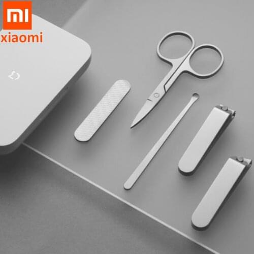 Xiaomi mijia 5pcs/set Manicure Nail Clippers Pedicure Set Portable Travel Hygiene Kit Stainless Steel Nail Cutter Tool Set