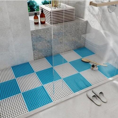 Bathroom floor mat waterproof hollow shower mat DIY cuttable bathroom shower room non-slip