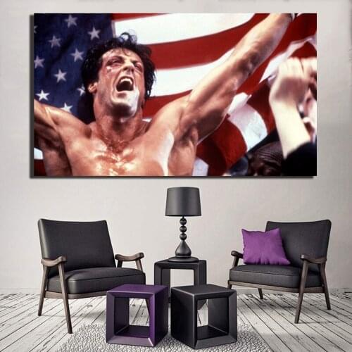 Rocky Motivational Movie Poster HD Art Canvas Painting Wall Picture Print Home Bedroom Decor