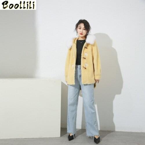 Boollili Autumn Winter Coat Women Clothes 2020 Sheep Shearing Real Fur Coat 100% Wool Jacket Women Korean Fashion Fur Tops