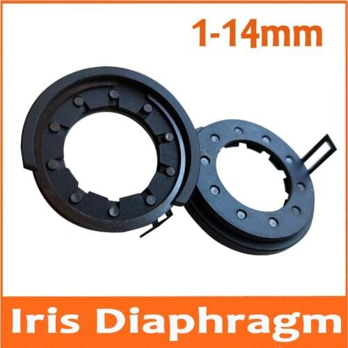 1-14mm Durable Amplifying Diameter Digital Camera Microscope Adapter Metal Zoom Optical Iris Diaphragm Aperture Condenser