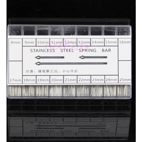 8-25mm 360PCS Stainless Steel Watchmaker Watch Band Link Spring Bar Tool Set SPRING BARS with Double Shoulders