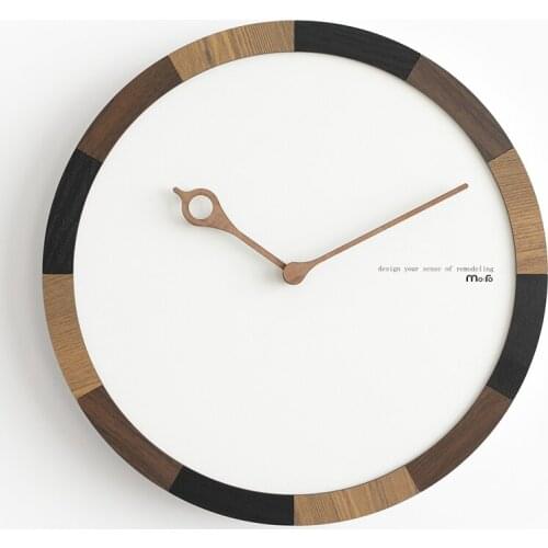 Luxury Silent Wall Clock Modern Design Digital Wooden Minimalist Wall Clock Mute Living Room Kitchen Wandklok Home Decor AD50WC