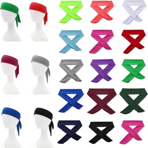 Fashion Bandanas Hairband Head Tie Sports Headband Tie for Running Tennis Karate Athletics Brief Style Hair Accessories Unisex
