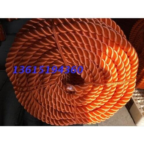 Three strand polyethylene rope with 38 marine cables of three strands of 3.8CM plastic rope rope orange 38mm