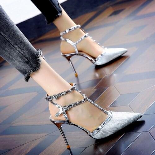 Baotou sandals women summer new net red high heels women sandals women stiletto with skirt fashion women sandals fashion shoes