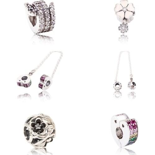 Pendant Bead Charm Authentic 925 Sterling Silver Fit Original Pandora Charms Bracelet Women Jewelry gift JF600262-267