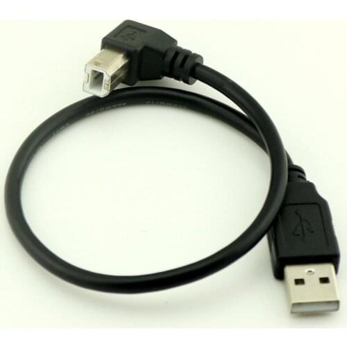 10pcs 1FT Down Angled USB 2.0 B Male to A Male Conversion Cable Printer Adapter Cord