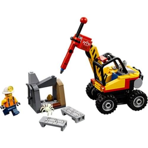 132PCS 10874 City Series Powerful Boulder Splitting Machine 60185 Childrens Building Block Toy Gifts
