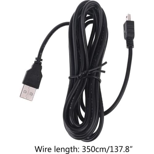 3.5m Car Camera DVR Power Cable Charger Adapter for Dash Cam Output 5V/2A Mini Micro USB Charger Wire