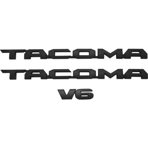 3PCS Door Letter Inserts Fender Emblem Decal Badge Nameplate for Toyota TACOMA 2016-2019