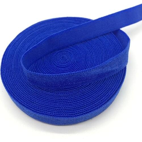 5 Yards/lot 3/8"10mm Blue Solid FOE Fold Over Elastics Spandex Satin Band DIY Lace Sewing Trim