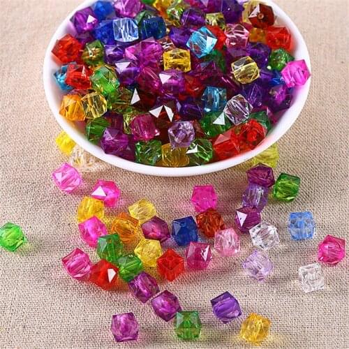 Free Shipping 40PCS 10PCs 3D Cube Jelly Beads Pendant Charm Crafts DIY Jewelry Findings Floating Charm Pendant Ornament Decor
