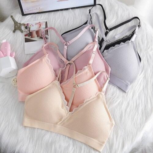 Women Sexy Bra Cotton Camis Beauty Push Up Bra Gather New Sweat Thin Belt Bra Intimate