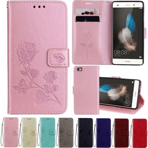 Leather Case For Huawei P8 P9 Lite Mini 2017 Mate 9 10 Lite Cases Cover Flower Design Phone Case for Huawei Y3 Y5 Y6 2017