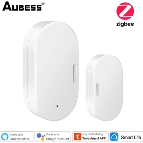 Door Sensor Zigbee Door Window Sensor Open Entry Smart Security Alarms Compatible with Alexa Google Home Requre Gateway