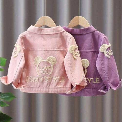 Cheap promotion Spring Baby Girls jacket kids coats For Childrens Outerwear Toddler Girls Clothes printing Casual Top 1-6Year