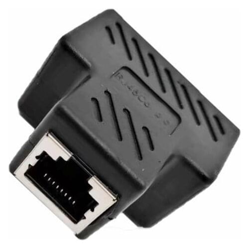 RJ45 Ethernet Network Splitter Connector Adapter Extender Ethernet Cable 1 Female To Dual Female Cable Joiner Coupler for Modem