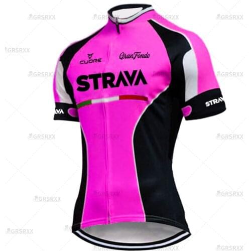 STRAVA Females' Cycling Jersey 2021 Summer Pro Team Bike Race Short Shirts Anti-UV MTB Downhill Sportswear for Women