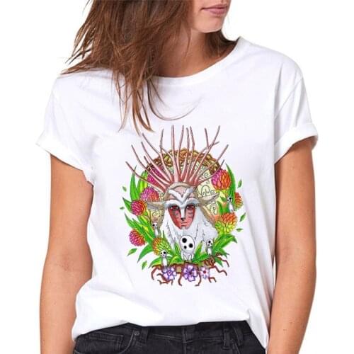 Totoro Studio Ghibli Harajuku Kawaii T Shirt Women Ullzang Miyazaki Hayao Tshirt Funny Cartoon T-shirt Cute Anime Top Tee Female