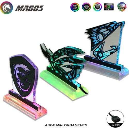 Computer Personalized Figure Ornaments, ROG MSI AORUS Brand Theme Hand-Made Doll, PC Decoration Light Pollution,5V ARGB M/B SYNC