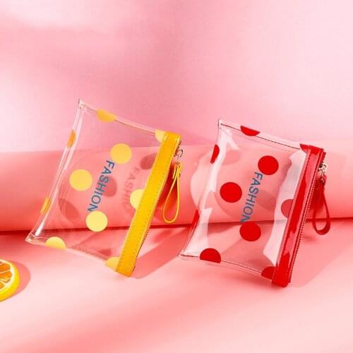 Coin purse PVC Flap Dot Fashion Zipper Square MINI purse Korean ladylike small purse high quality